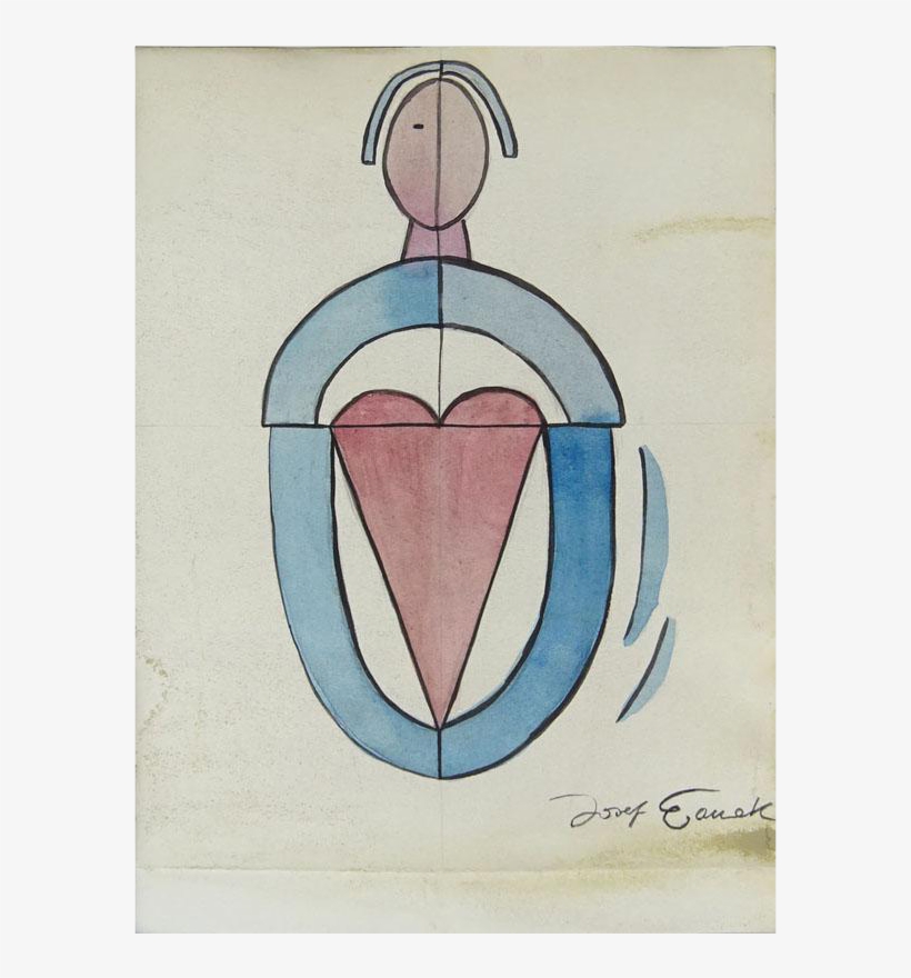 Original Signed Watercolor Untitled - Drawing, transparent png download