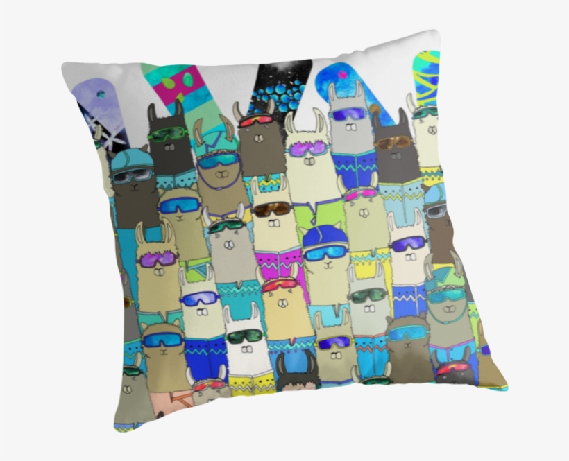 Llamas And Alpacas In Their Natural Habitat Of Snowboarding& - Redbubble Snow? No Prob-llama Alpaca My Board Legging, transparent png download