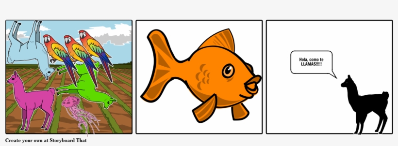 Llama - Goldfish, transparent png download