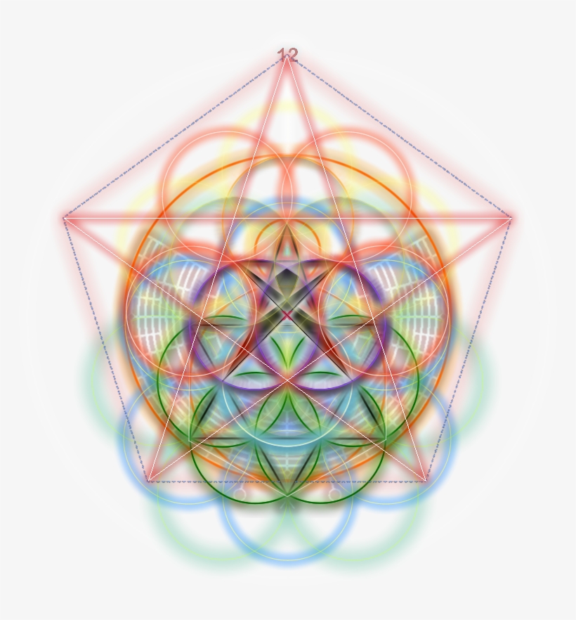Flower Of Life Pentagram, transparent png download