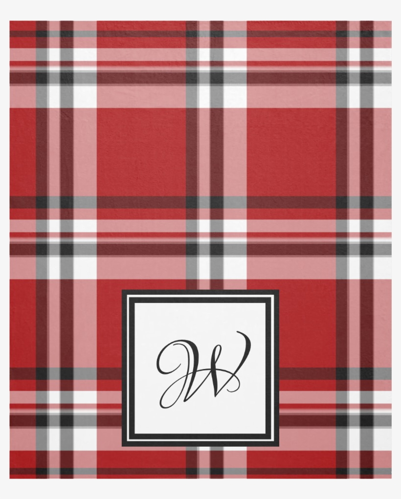 Red Classic Plaid Monogram Fleece Blanket - Dream Is A Wish Your, transparent png download