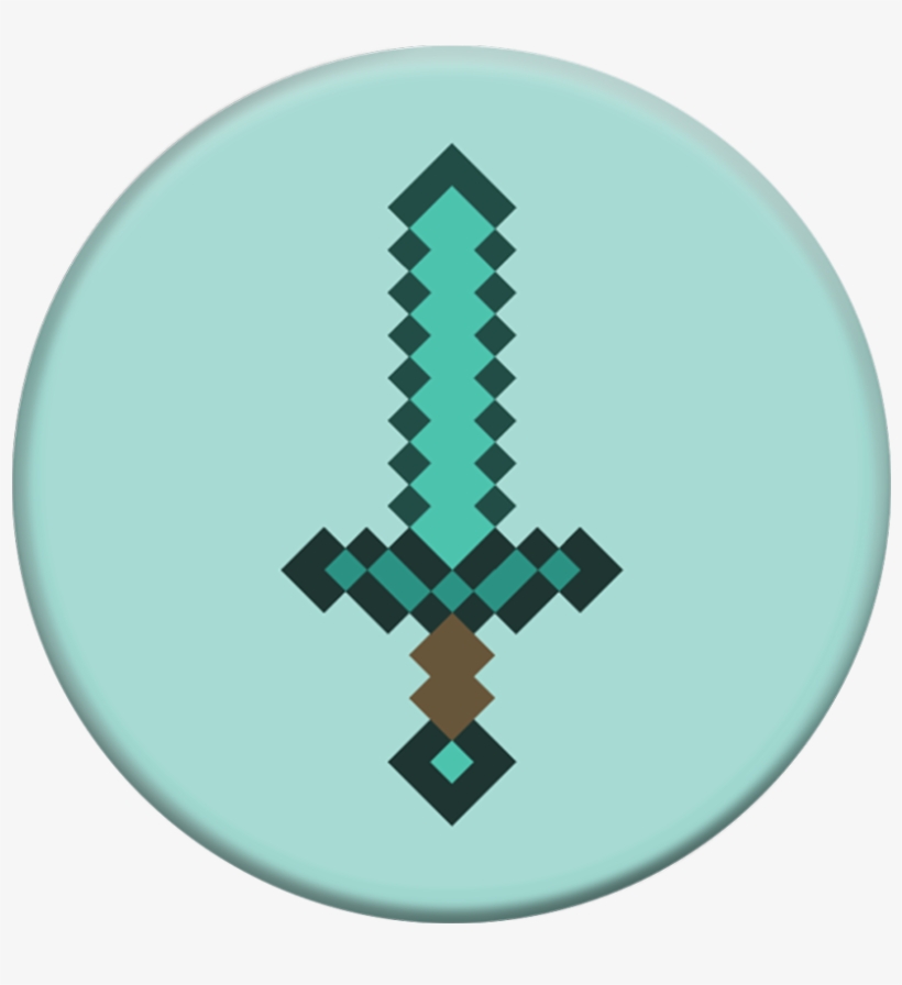 Minecraft Sword Popsockets Grips - Minecraft Diamond Sword, transparent png download