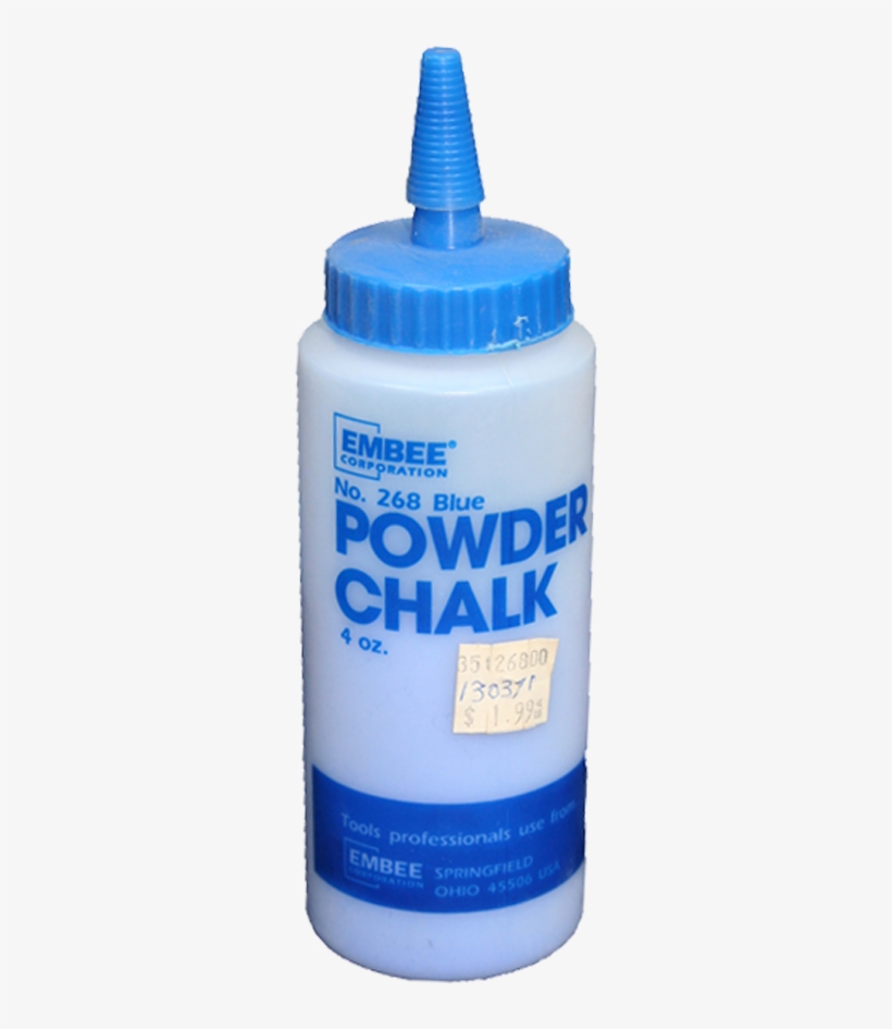 Chalk Line Powder, 4 Oz, Blue Plastic Bottle Transparent PNG