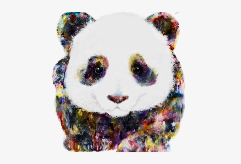 Panda With Tattoo Color, transparent png download