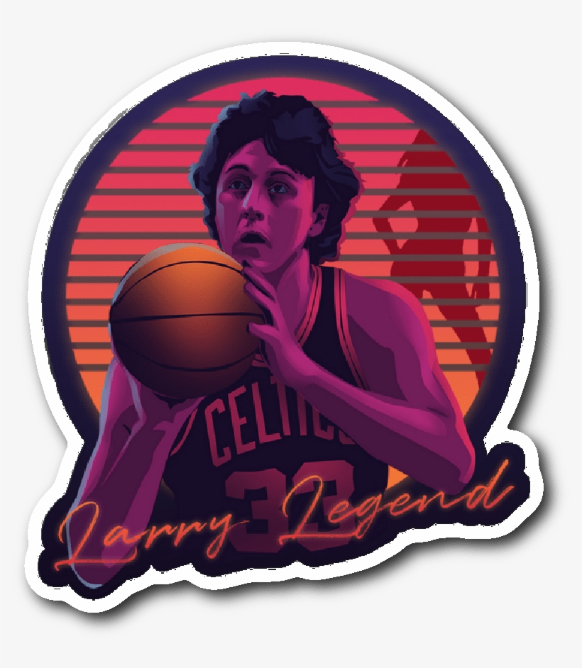 Retro Larry Bird Vinyl Sticker - Mobile Phone, transparent png download