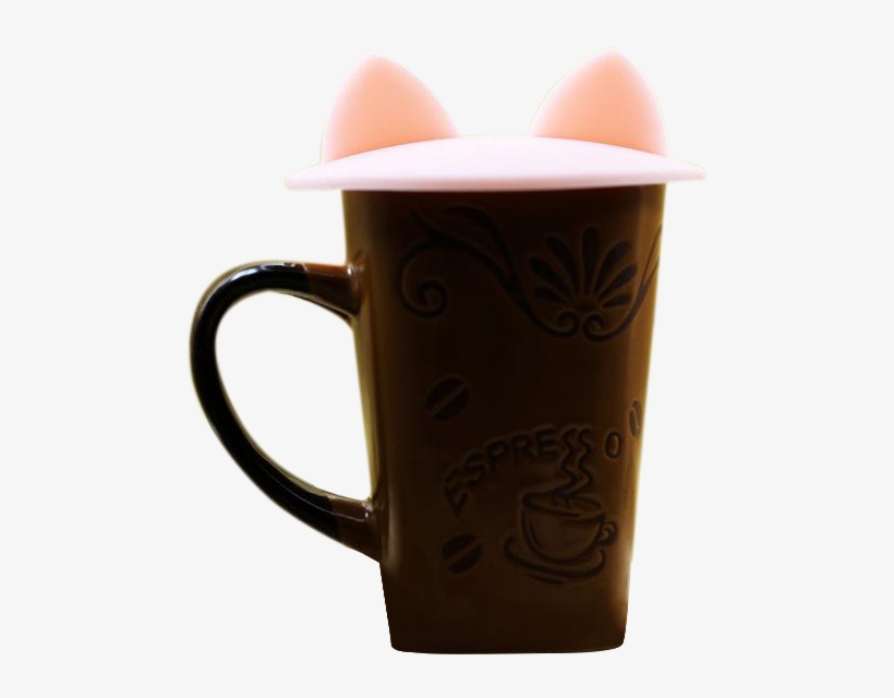 Silicon Cat Ears Insulation Reusable Mug Cover - Cat, transparent png download