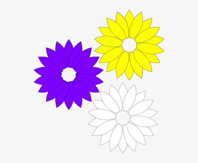 How To Set Use Purple Yellow Flowers Clipart, transparent png download