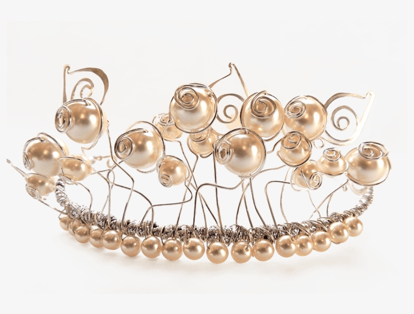 Wire Jewellery Pearl Tiara - Pearl, transparent png download