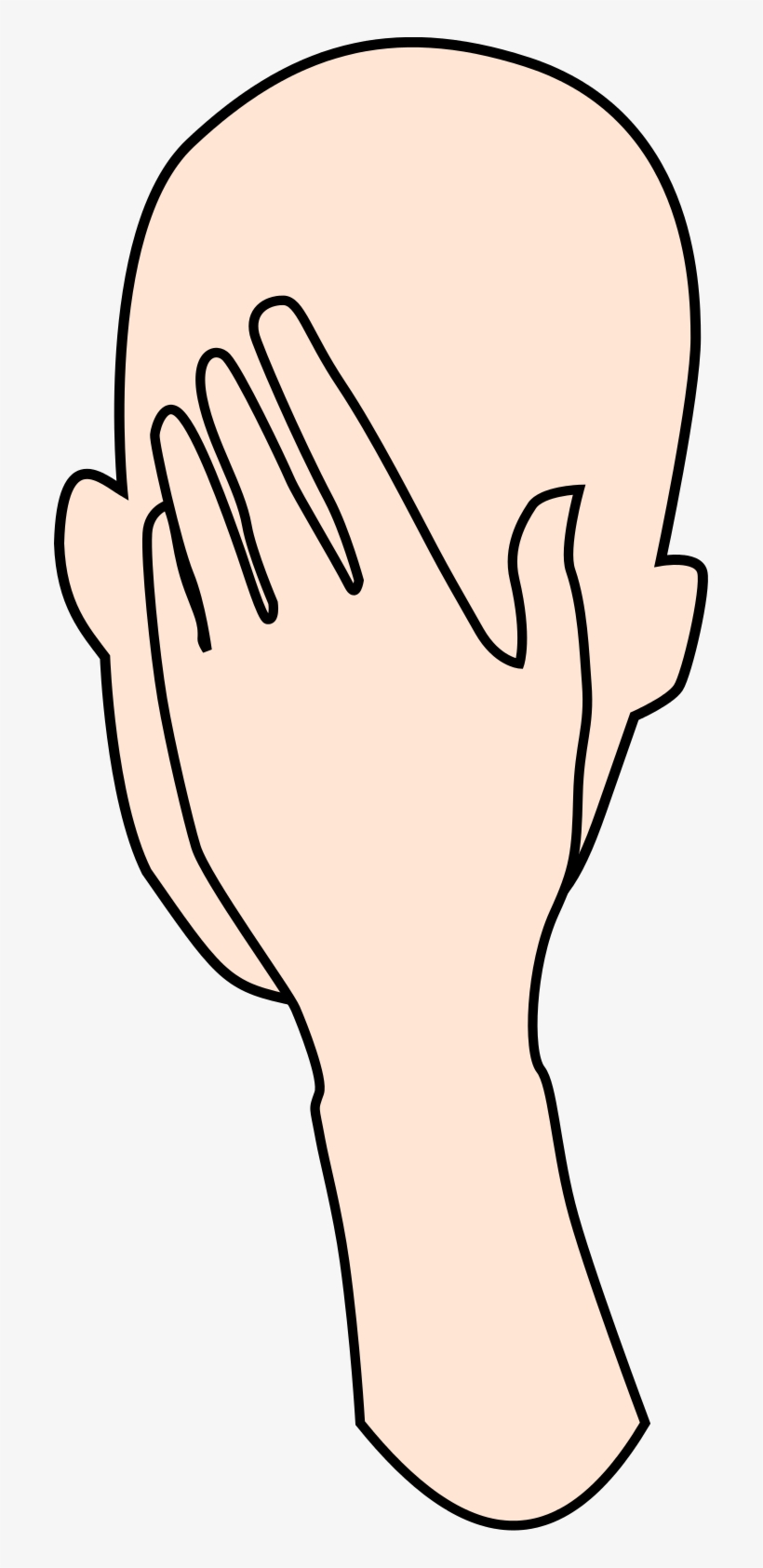 Facepalm Flesh Tone - Facepalm Template, transparent png download