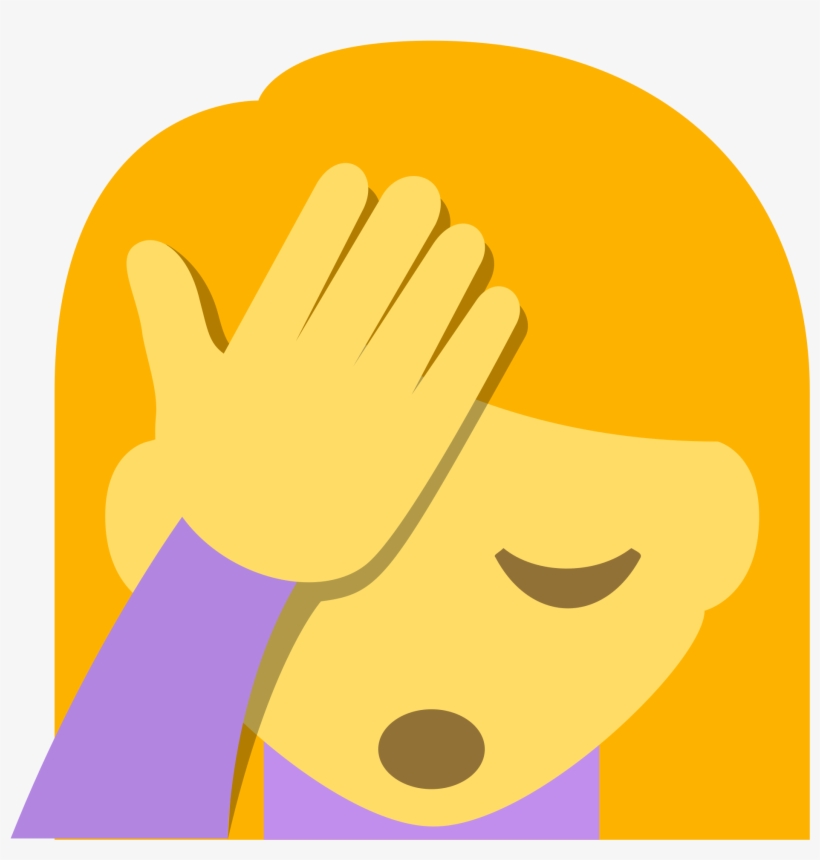 "we Are Not Dogs " - Palm On A Forehead Emoji, transparent png download