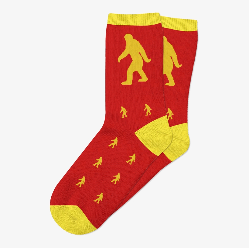 Bigfoot Socks Red/yellow - Sock, transparent png download