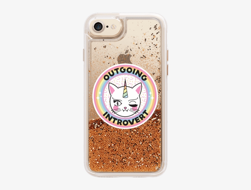 Casetify Iphone 7 Liquid Glitter Case - Casetify Ctf-4551575-378600 Minionglitter Goldiphone, transparent png download