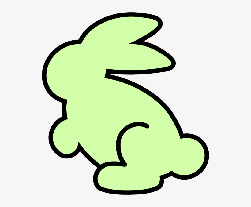 Soft Spring Green Bunny Png Clip Arts For Web - Rabbit Black And White, transparent png download