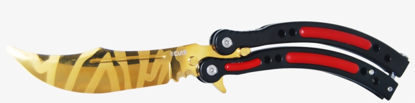 Tiger Tooth Butterfly Knife Is Available Now - Knife, transparent png download