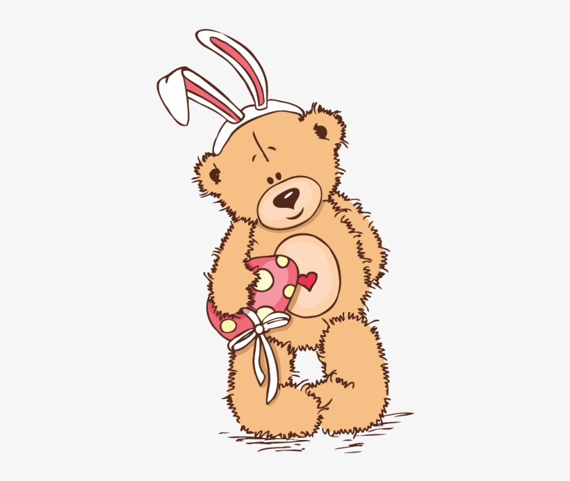 Teddy Bear With Bunny Ears Kids Sticker - Big Deal Frenzy Travel Mug, transparent png download