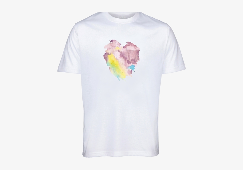 Watercolour Heart Tee White - Cockatiel, transparent png download