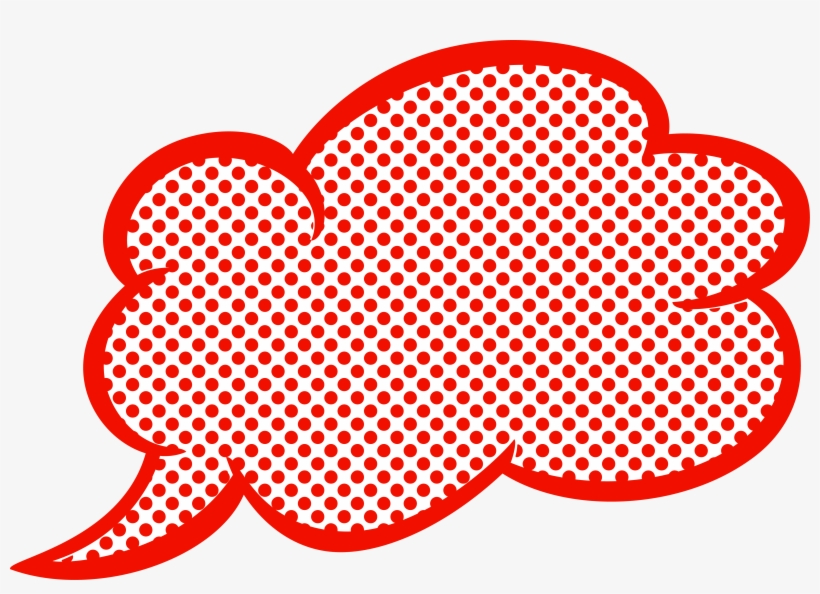 Dark Red Empty Comic Bubbles Rain Clipart Png Image - Clip Art Comic Png, transparent png download