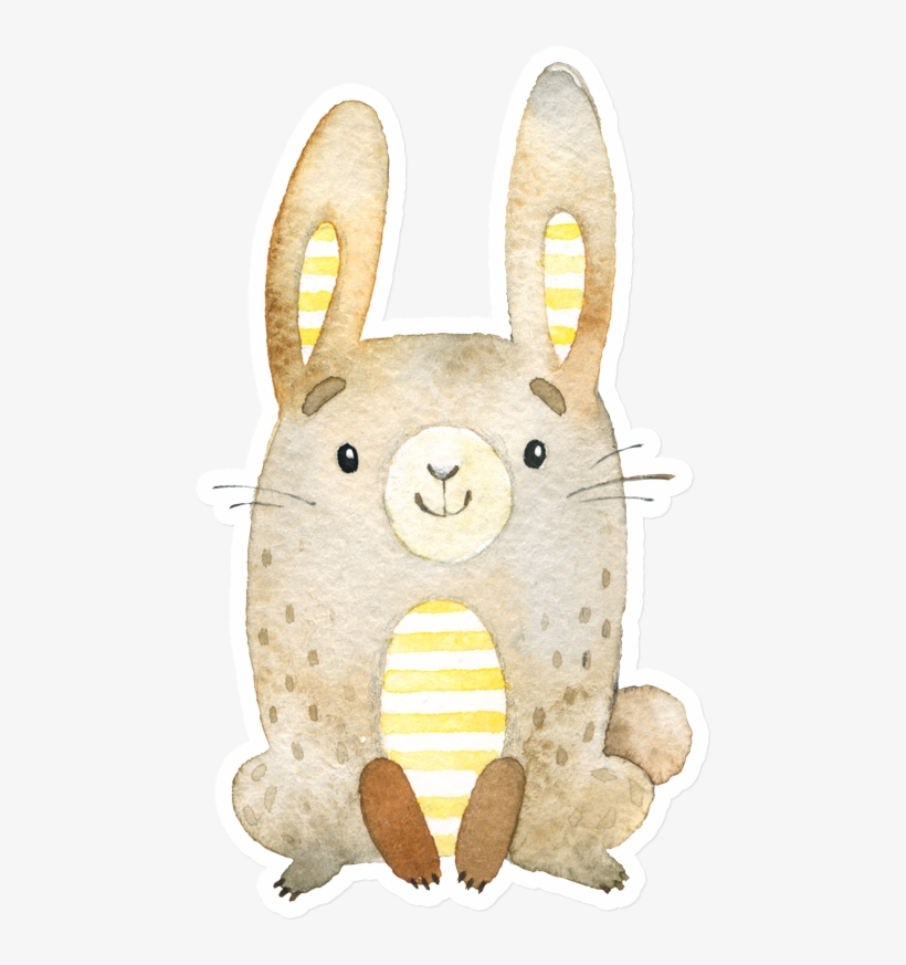 Sticker That Kick Ass Watercolor Bunny - Kick-ass, transparent png download