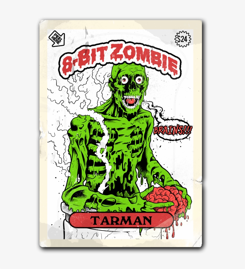 8-bit Zombie Tarman - Return Of The Living Dead Stencil, transparent png download