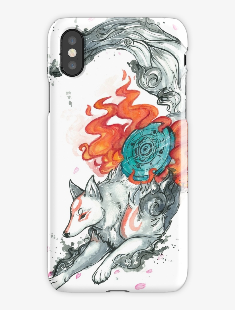Watercolor Okami Iphone X Snap Case - Okami Art, transparent png download