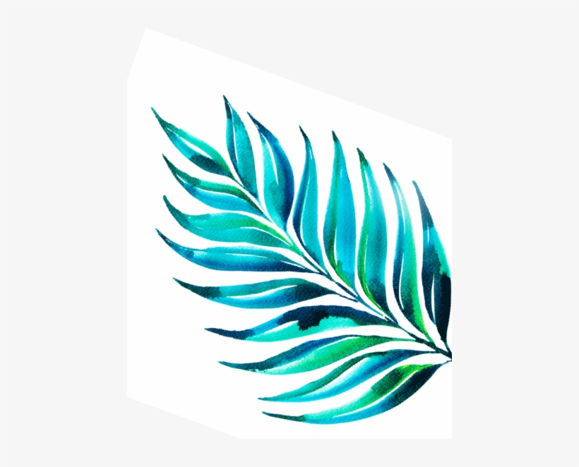Watercolor Tropical Leave By Heartmade - Watercolor Painting, transparent png download