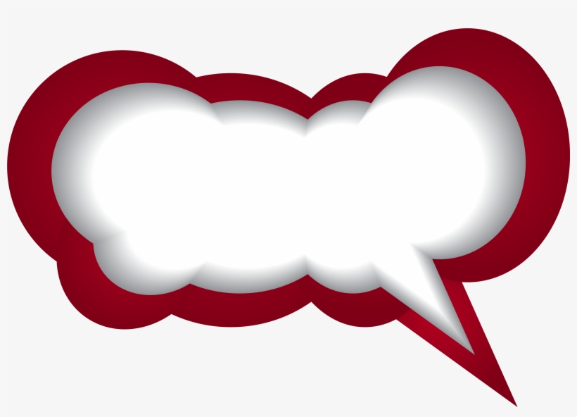 Clip Royalty Free Download Speech Red White Png Clip - Transparent Background Speech Bubble, transparent png download