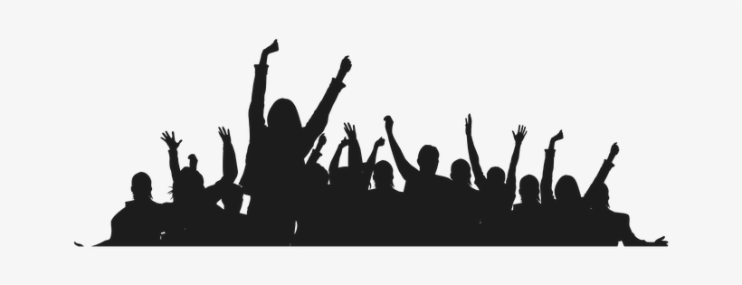 Party, Cheers, Human, Joy, Silhouette - Hands In The Air Transparent, transparent png download