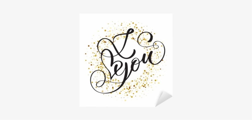 Hand Written Inscription I Love You On The Background - Confetti, transparent png download