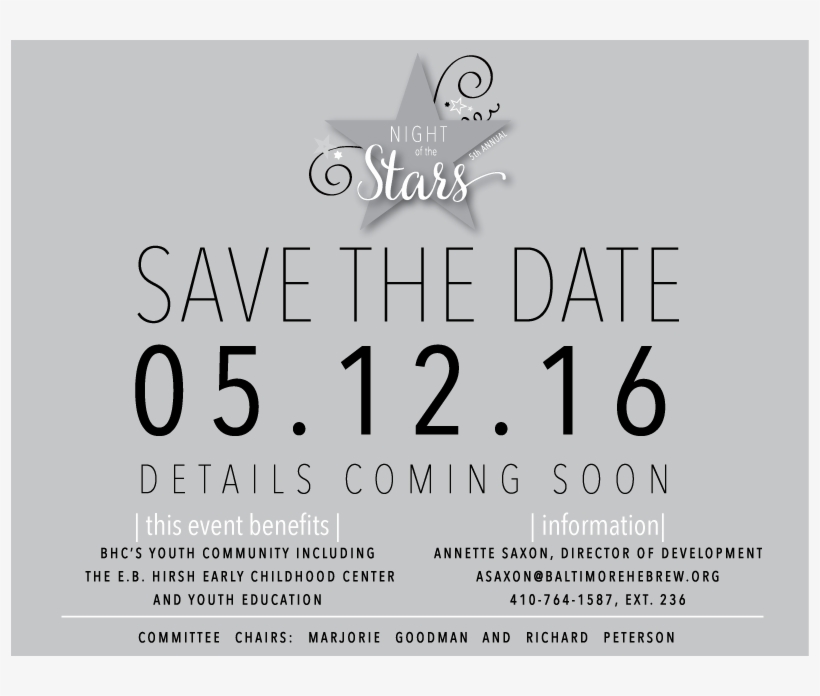 Night Of The Stars Save The Date - Graphics, transparent png download