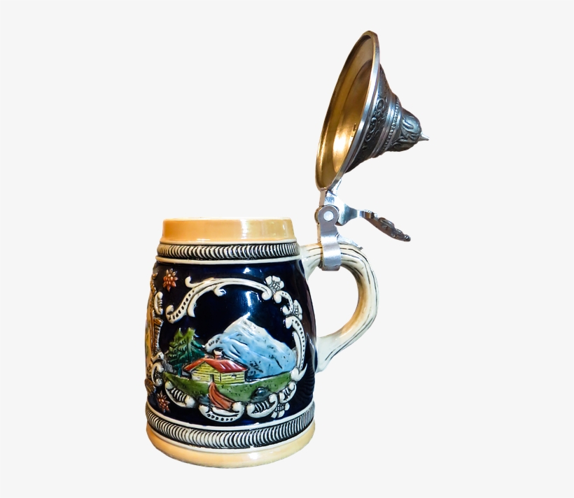Krug Beer Mug Lid Tin Png Isolated - Chope De Biere Avec Un Couvercle, transparent png download