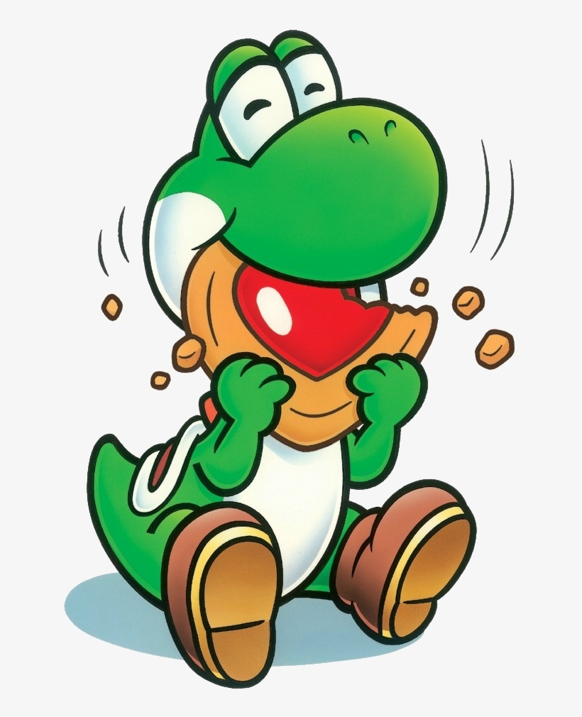 Yoshi Eating Cookie - Yoshi Cookie, transparent png download