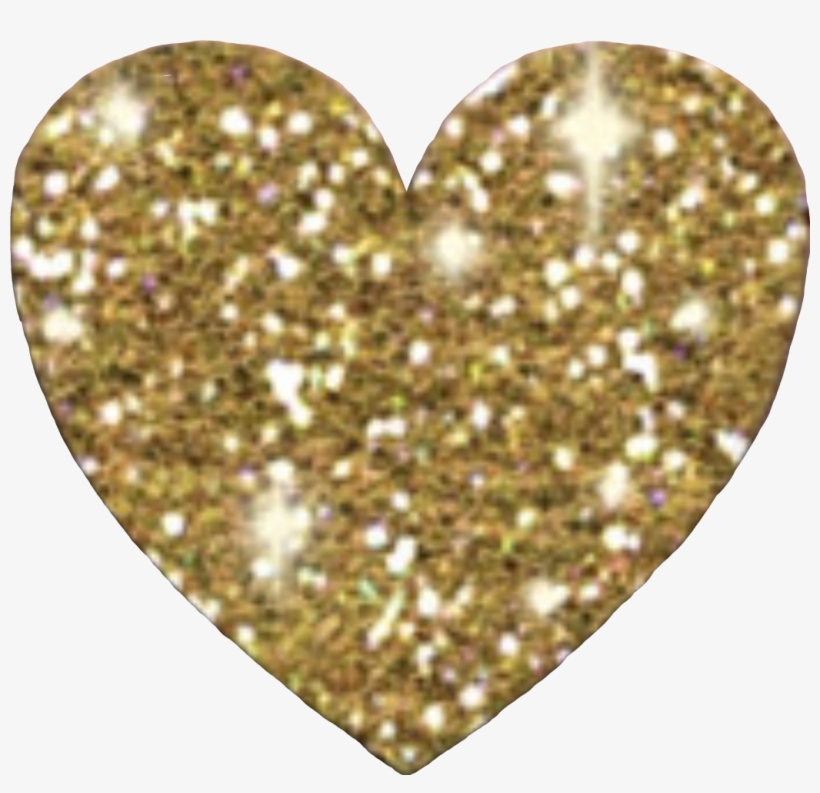 Glitter Sparkly Heart Sticker - Black, transparent png download