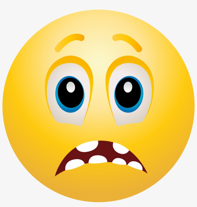 Scared Emoticon Png Clip Art, transparent png download