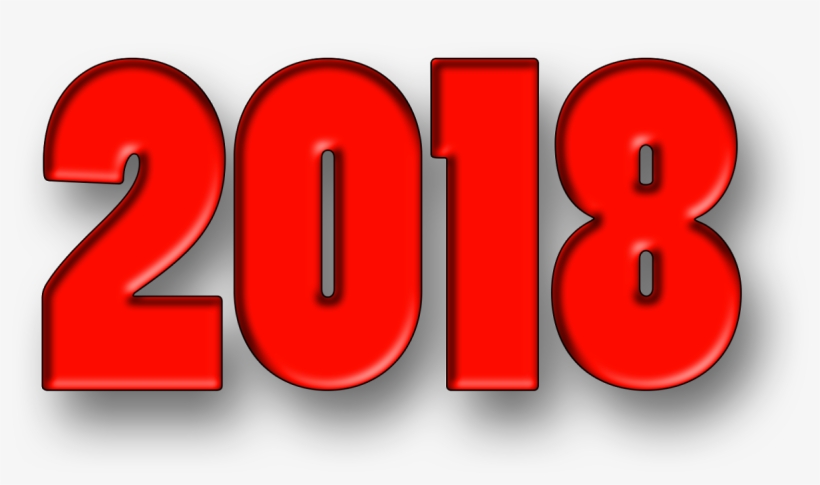 Happy New Year 2018 Hd Greeting Cards With Red Colour - Graphic Design, transparent png download