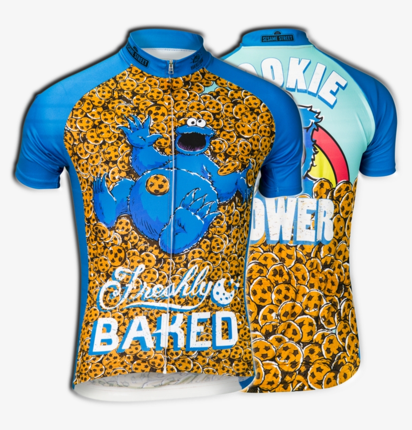 Cookie Monster "freshly Baked" Cycling Jersey - New 2017 Jiashuo Cartoon Ciclismo Ropa Bike Race Pro, transparent png download