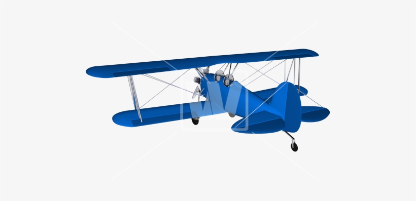 Blue Vintage Plane Png - Airplane, transparent png download
