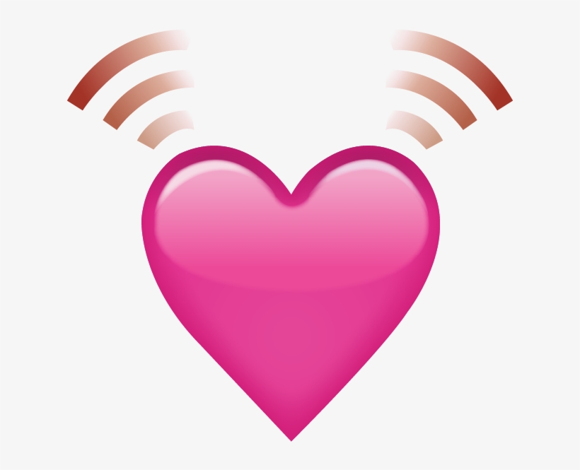 Beating Pink Heart Emoji Png - Pink Heart Emoji Transparent, transparent png download