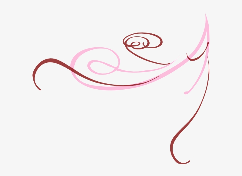 Decorative Swirl Clip Art At Clkercom Vector Clip Art - Rotes Herz Blüht Wedding Tischnummer-karten Postkarte, transparent png download