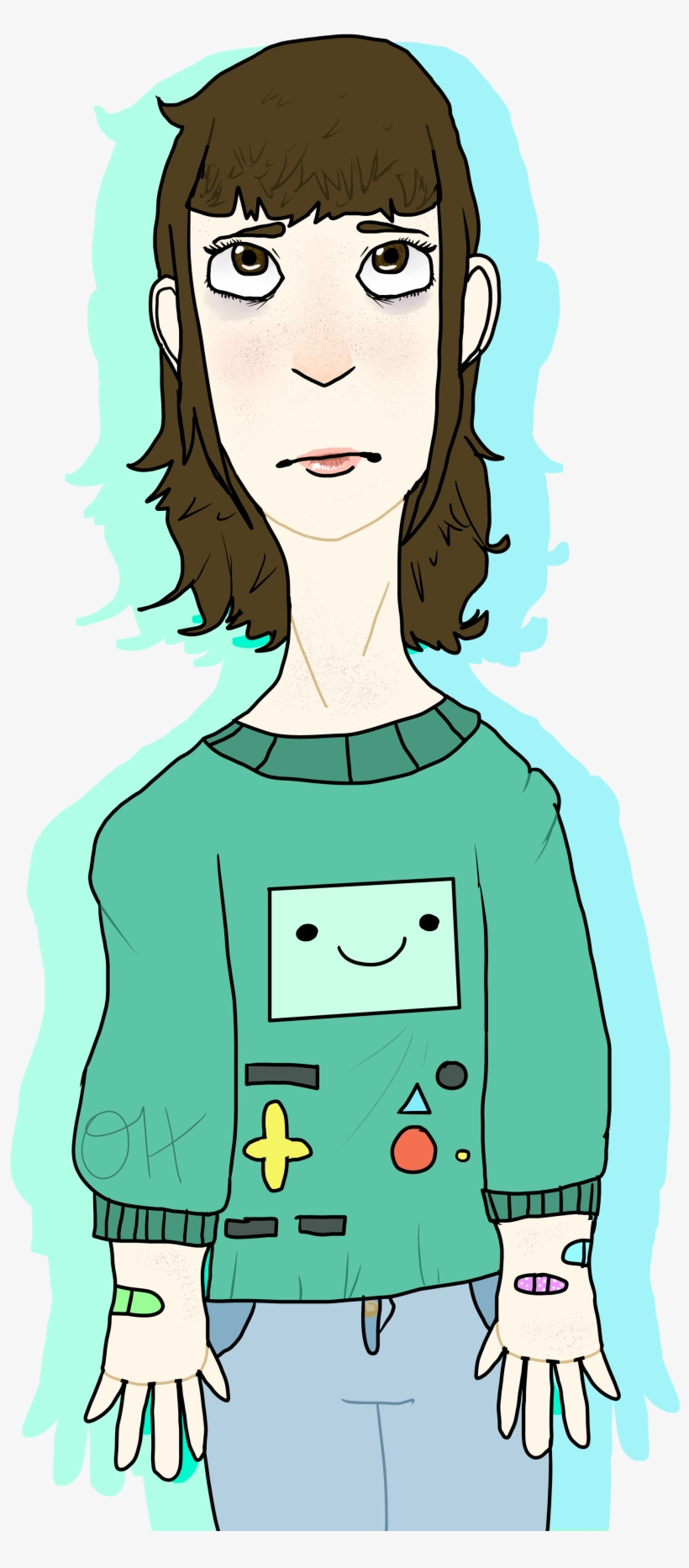 Tumblr Girl Trash Credit - Cartoon, transparent png download