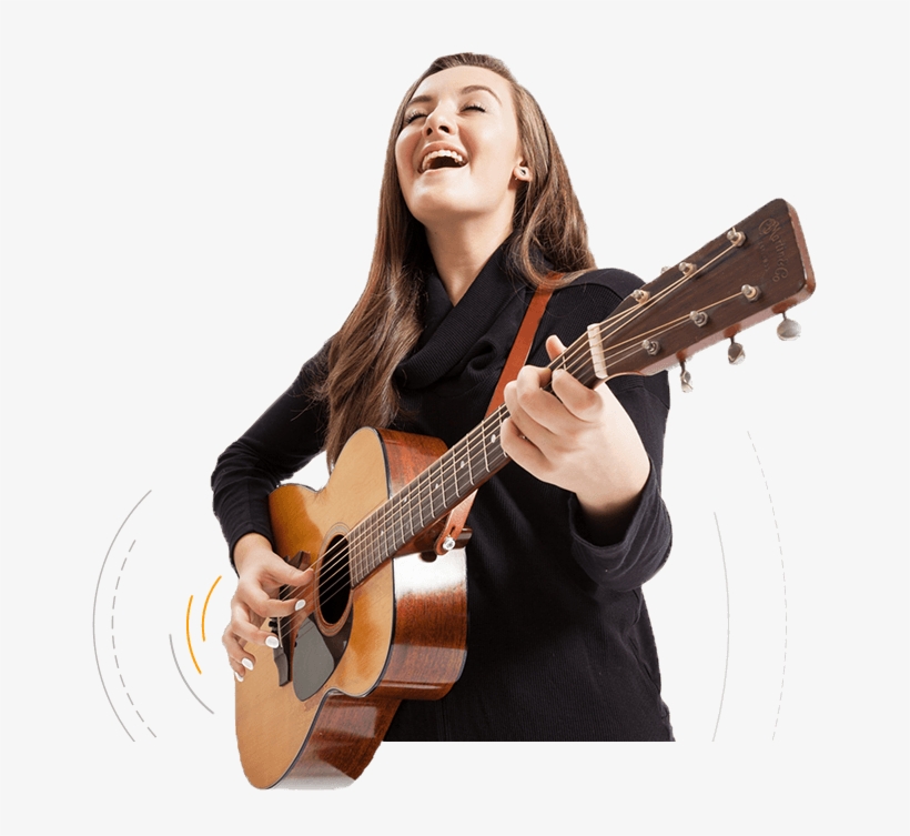 Fingerpicks, Reinvented - - Girl With Guitar Png, transparent png download