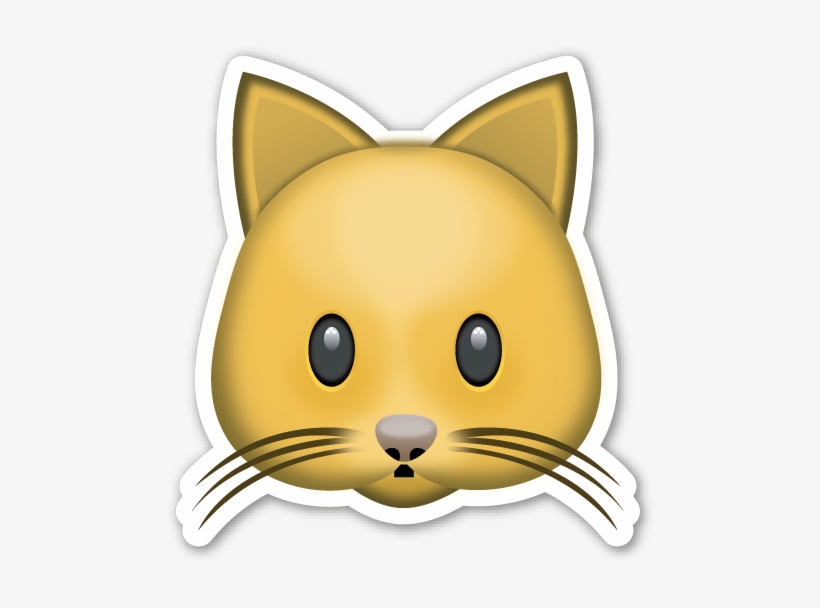 Cat Face - Couples Shirts Set Matching Tshirts Dog Emoji Cat Emoji, transparent png download