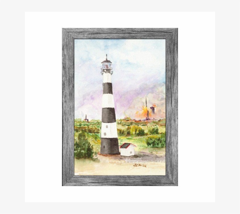 Cape Canaveral Lighthouse Rocket Launch Watercolor - Cape Canaveral Lighthouse, transparent png download
