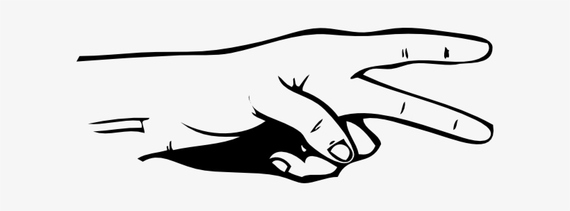 Free Vector Hand Open Fingers Scissors Shape Clip Art - Desenho De Dois Dedos, transparent png download