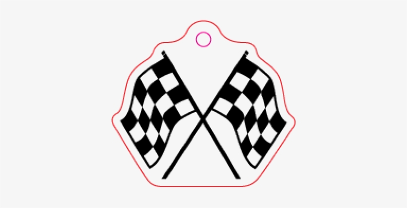Kt18408 Checkered Flag Key Tag - Lightning Mc Queen Flag, transparent png download