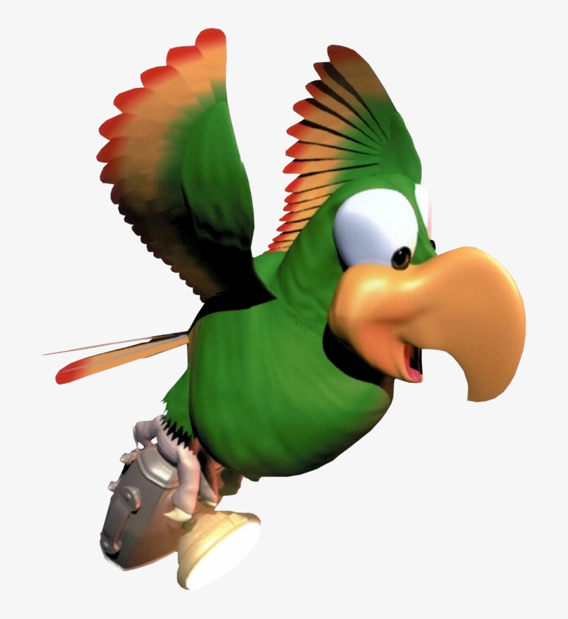 Squawks Art - Donkey Kong Country 3 Bird, transparent png download