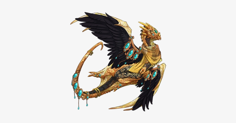 Will The Feathered Wings On The Inside Plus The Wing - Dragon With Feathered Wings, transparent png download