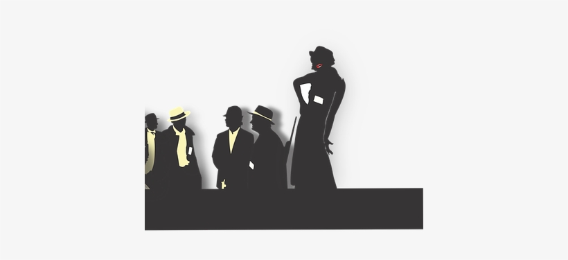 Silhouettes Gangster Noir Gangster Gangste - Gangster, transparent png download