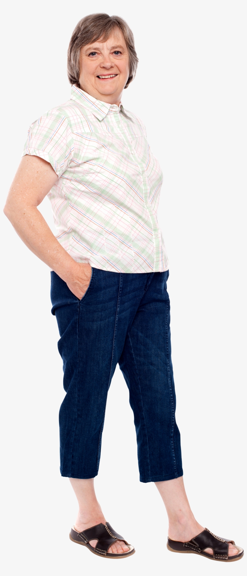 Free Download Happy Old Lady Standing Clipart Stock - Photography, transparent png download