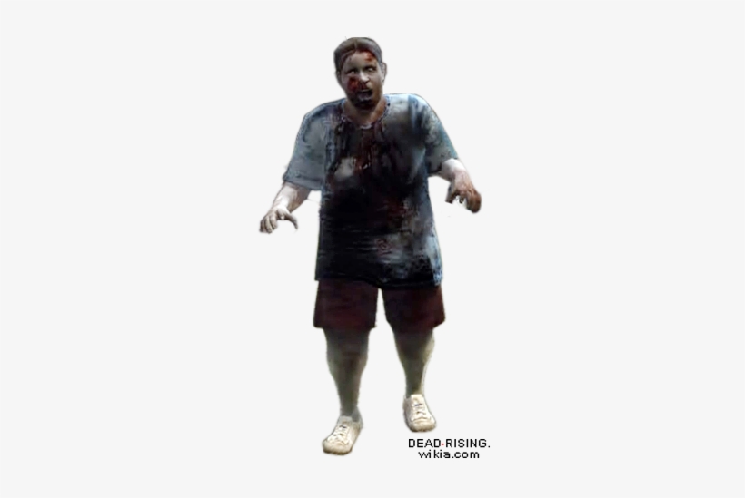 Dead Rising Zombie Woman Fat Blue Shirt - Dead Rising Zombie Png, transparent png download