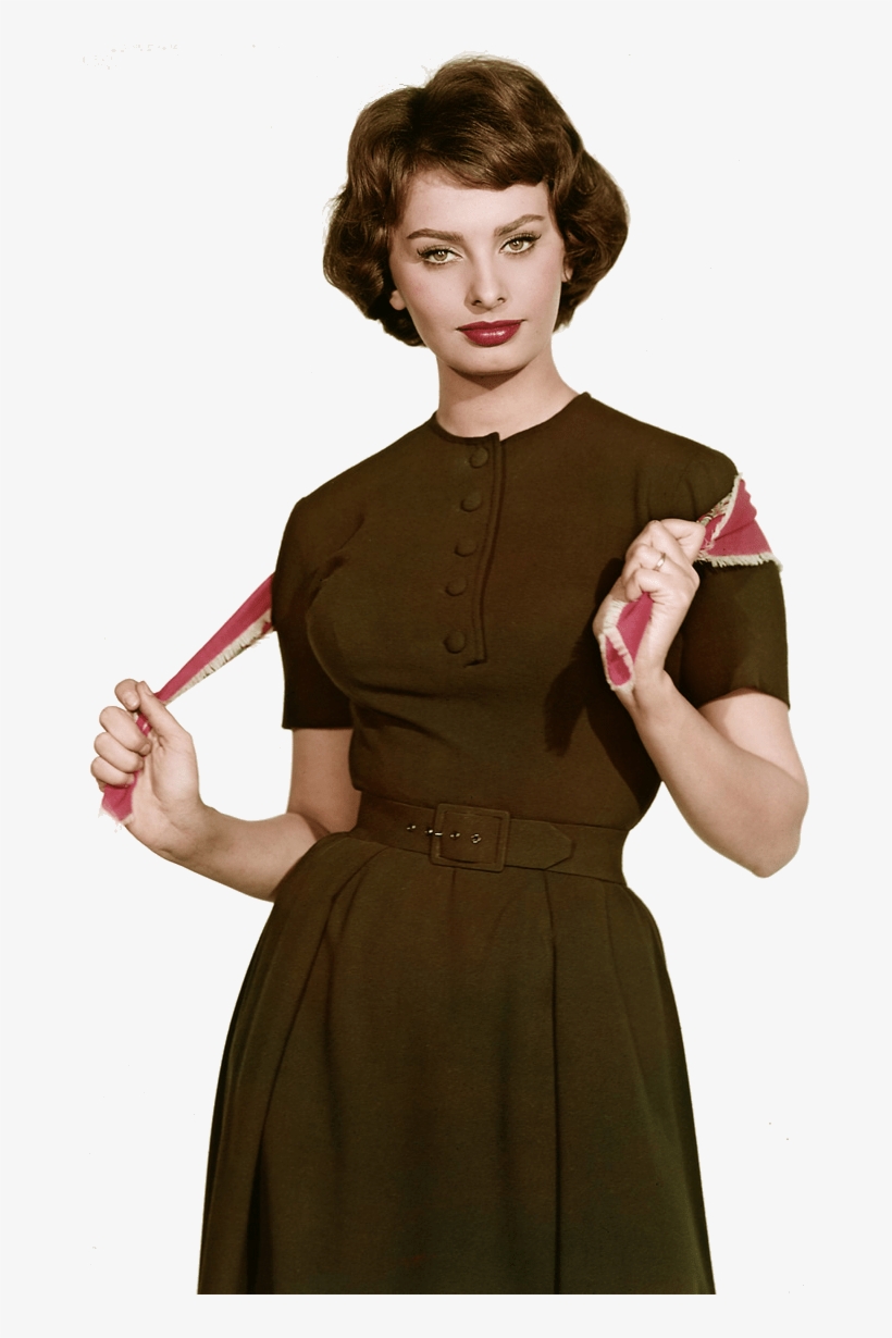 Sophia Loren Standing Png - Sophia Loren Casual Outfits, transparent png download